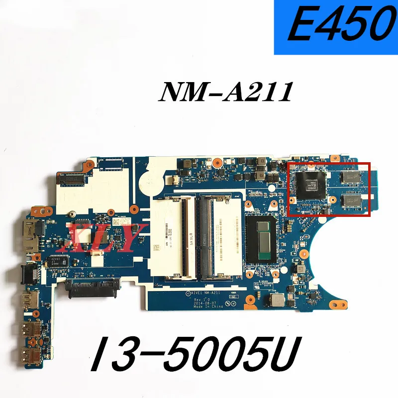 

FOR Lenovo ThinkPad E450 E450C Laptop Motherboard NM-A211 , I3-5005U CPU, GPU 2G FRU 00HT778