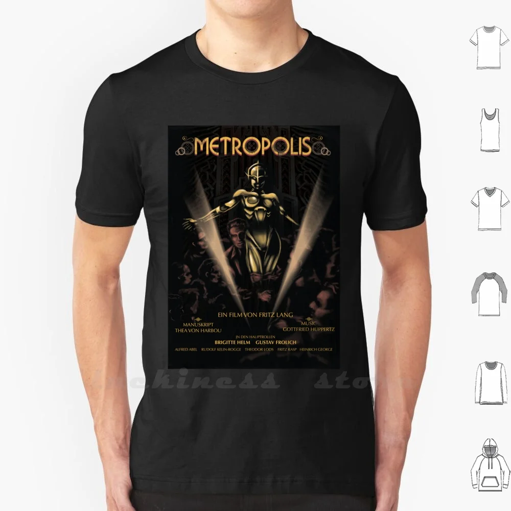 Metropolis Alternative Movie Poster T Shirt Men Women Teenage 6Xl Metropolis Movie Cult Robot Art Deco Book Cover