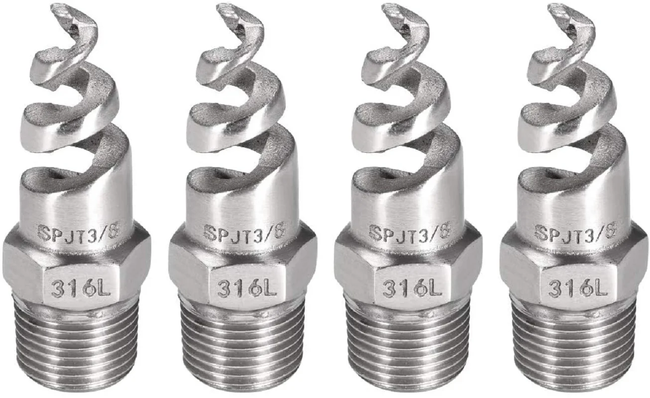 

New 1/4", 3/8", 1/2" 3/4" BSPT Stainless Steel Spiral Cone Atomization Nozzle Spray Sprinkler Heads