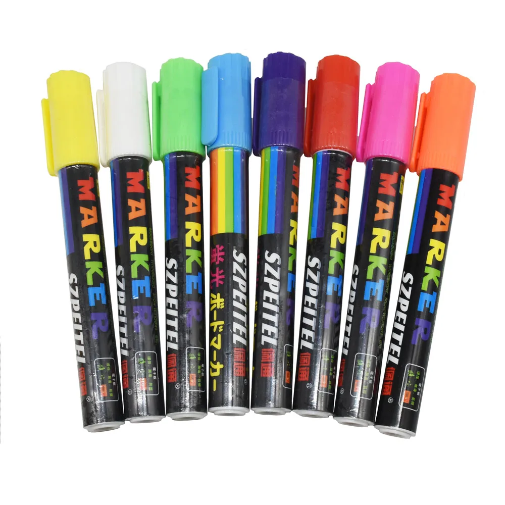 1 Pcs LED Highlighter Marks Pen Queen Bee Marker Pen 138 mm 8 Colors Optional Bevel Nib Paintbrush Beekeeping Tools