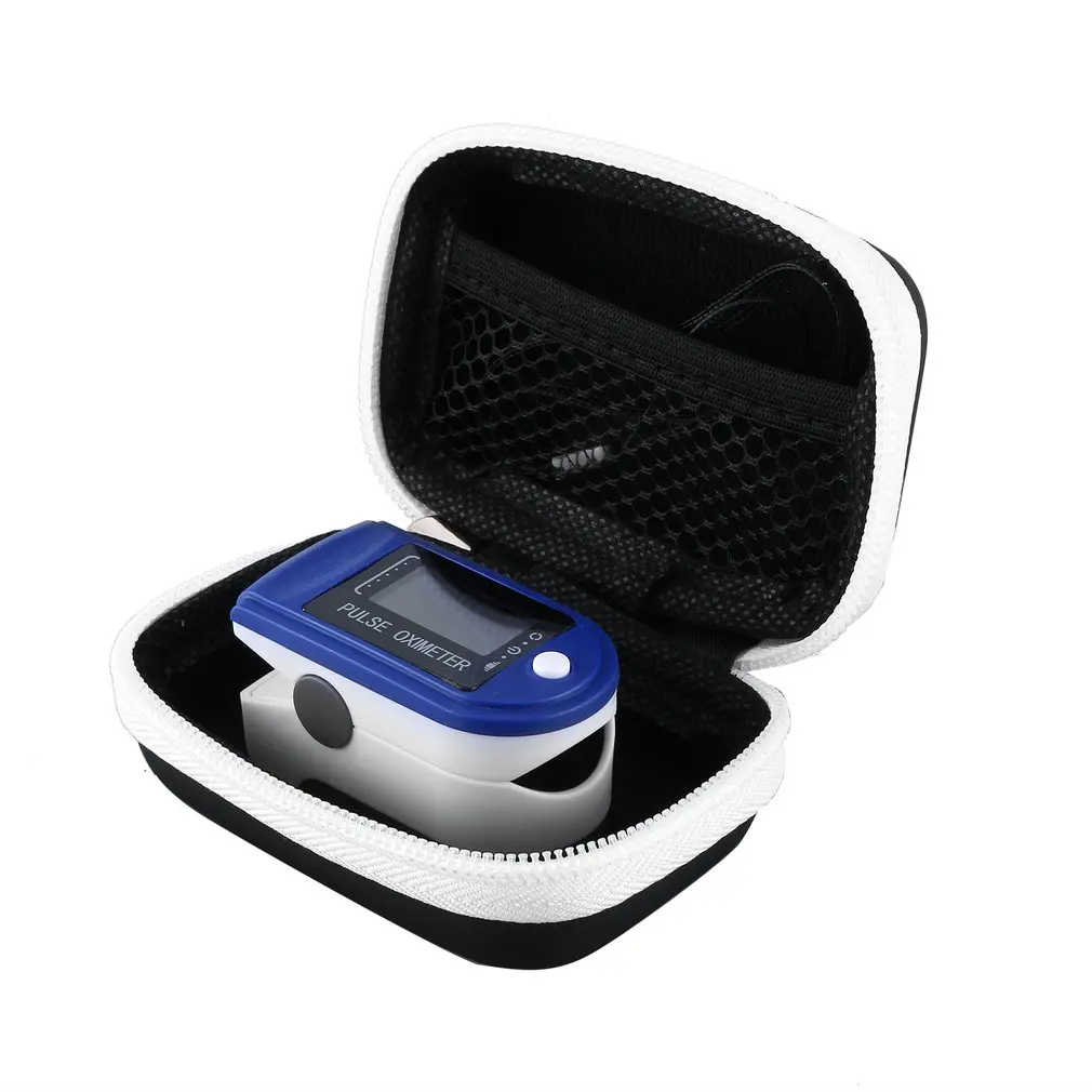 Eva Neutral Oximeter Storage Bag Protection Box Kit Bag Oximeter Cover Kit Bag Hard Zipper Holder Suitable for Finger Oximeter