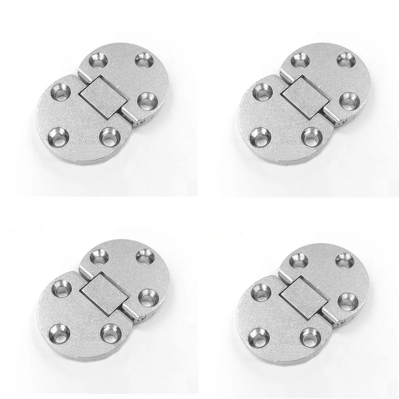 Brand New 4PCS Zinc Alloy Round Flap Hinges Thicken Dinning Table Desktop Floding Hinges Furniture Hinges