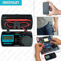 ALLOSUN Auto Range Digital Multimeter DC AC Voltmeter Ammeter Ohm Tester Portable Pocket Multimeter Mini Size