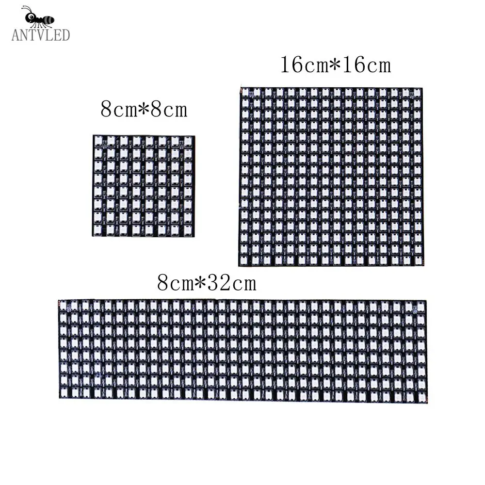 painel de tela de led dc5v 50rgb ws2812b 88 1616 832 pixels digital flexivel programavel individualmente cor completa 01