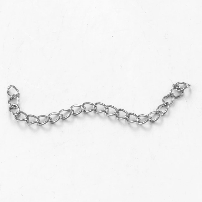 10 Stück/Set Edelstahl DIY Verlängerungskette Zubehör 3mm Breite 3CM Länge Verschiedene Farben Halsketten-Verlängerungskette – Detail 3