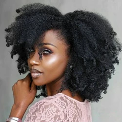 Comingbuy-Extensions de cheveux afro crépus bouclés à clip, cheveux humains brésiliens Remy, 100% cheveux naturels, 4B 4C