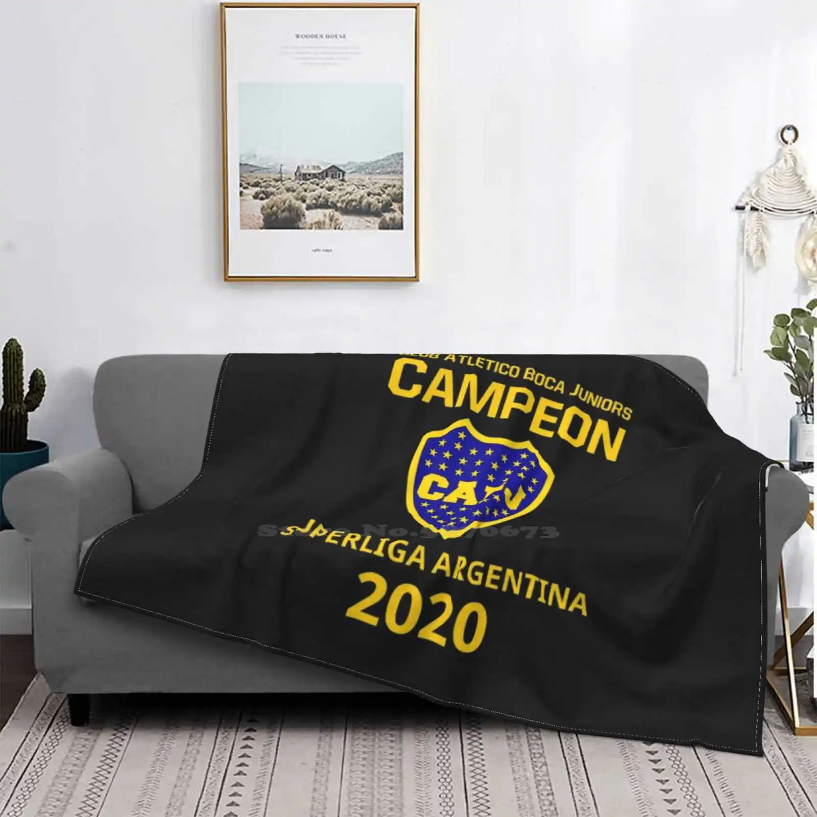 Club Campeon Cabj Superliga Argentina 2020 New Arrival Fashion Leisure Flannel Blanket Club Campeon Cabj