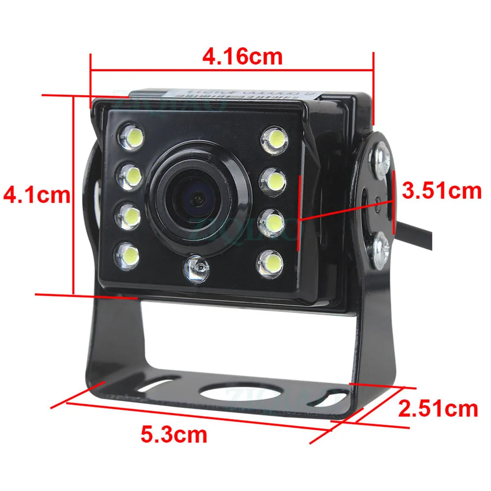 ZIQIAO Truck Bus RV Harvester AHD Rear View Camera Starlight Night Vision 5M 10M 15M Video Cable Optional AS005