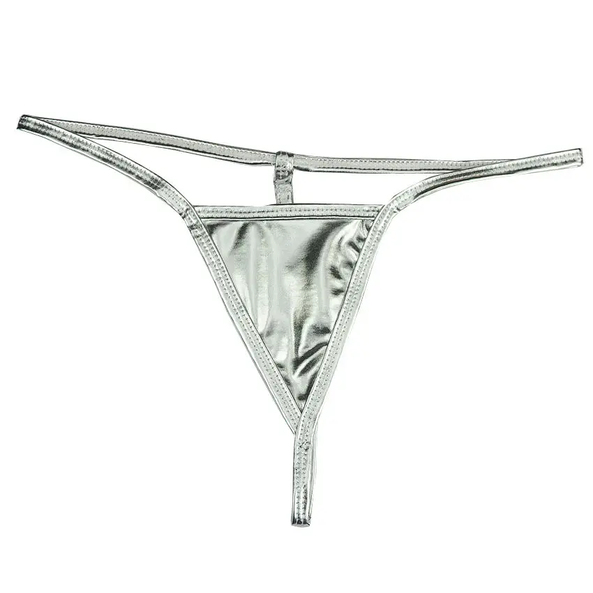 Shiny G String Women Sexy Panties Mini Briefs G-string Thongs Panties For Women PU Leather Thong Ladies Briefs