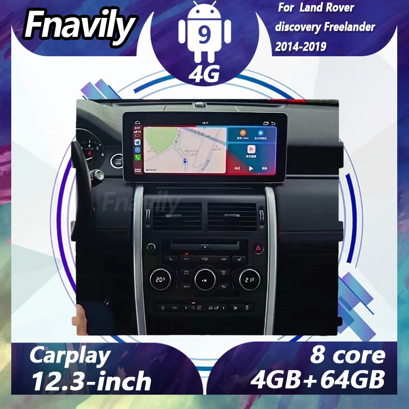 Fnavily 12.3“ Android 9 car radio For Land Rover discovery Freelander audio video car stereos dvd player navigation GPS DSP BT