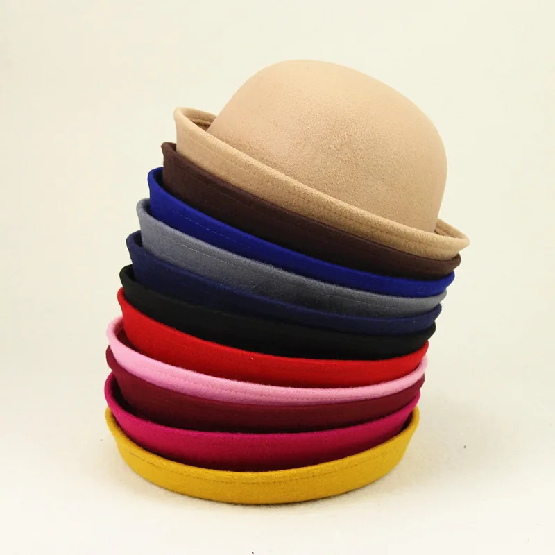 Baby Boy Girl Bowler Hat Fedora Hat Women Dress Hats