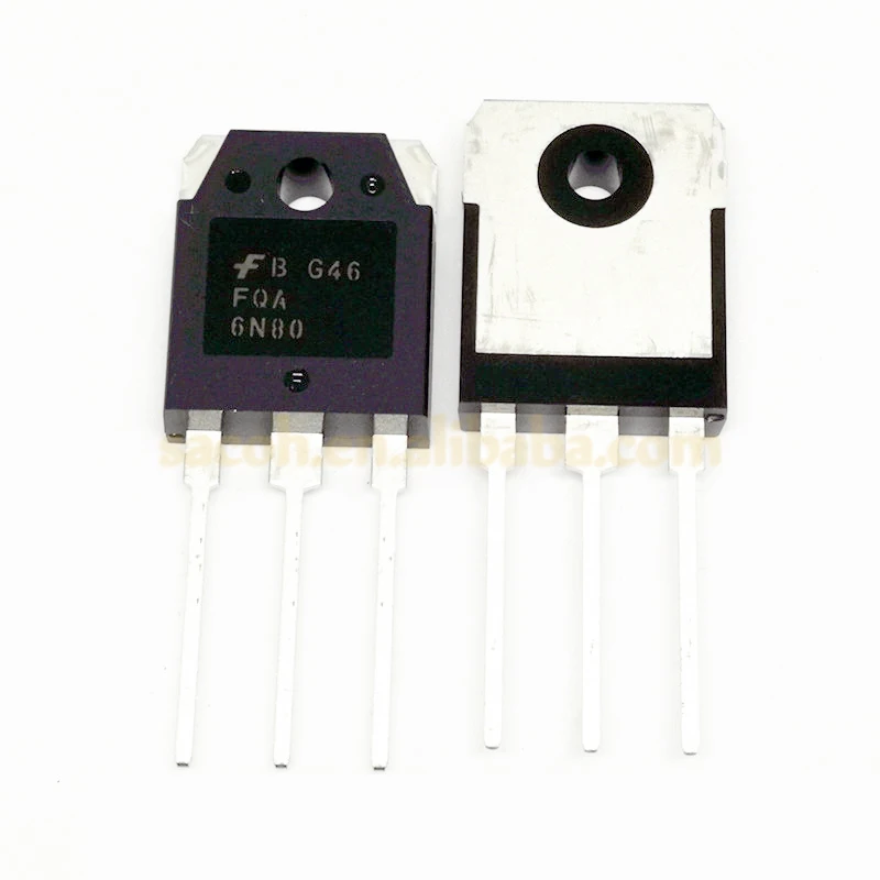 

10Pcs FQA6N80 or FQA6N70 or FQA5N90 TO-3P 6A 800V N-Channel Power MOSFET