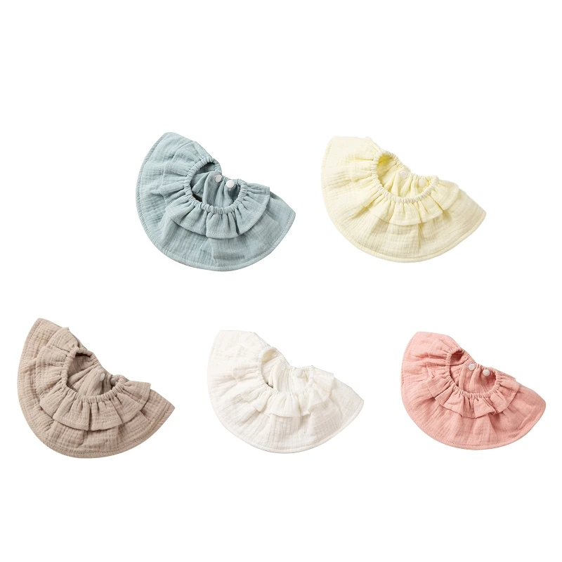 Baby Feeding Drool Bib Saliva Towel Soft Crepe Rotation Burp Cloth Collar Decoration Scarf for Newborn Baby Stuff Baby Bibs item