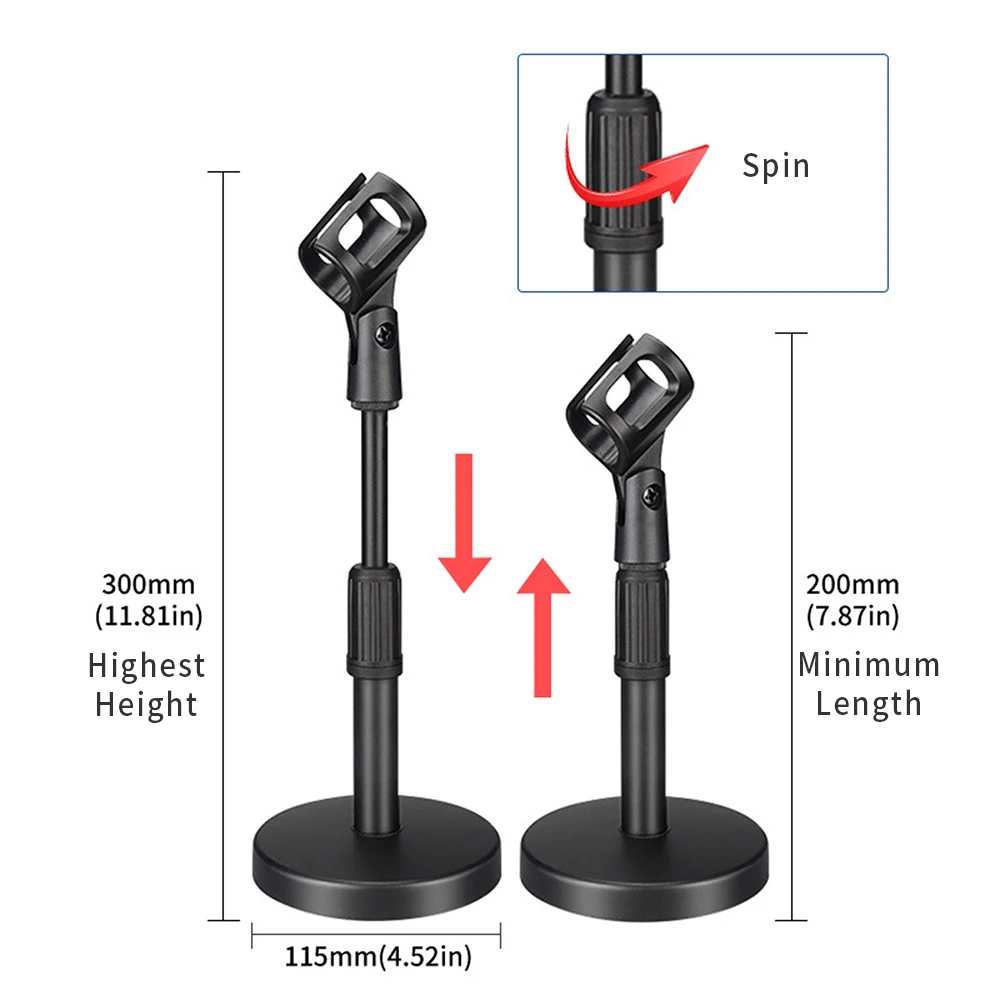 Profession USB Condenser Microphone Tabletop Stand with Shock Mount Holder Pop Filter mic Stand for bm 800 Microphone