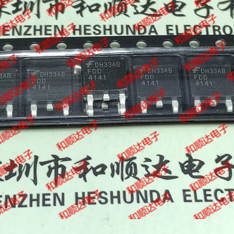 10pcs/lot FDD4141 New Spot TO-252 -40V -50A