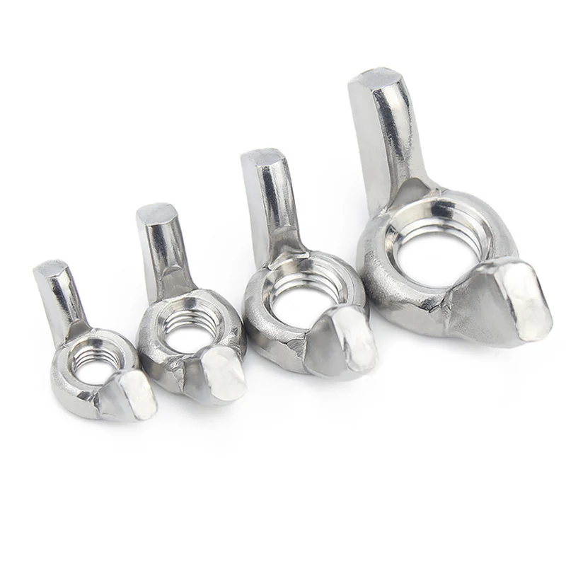 

2/5/10pcs M3 M4 M5 M6 M8 M10 M12 DIN315 A4 304/316 Stainless Steel Adjust Thumb Nut Hand Tighten Thumbnut Butterfly Ear Wing Nut