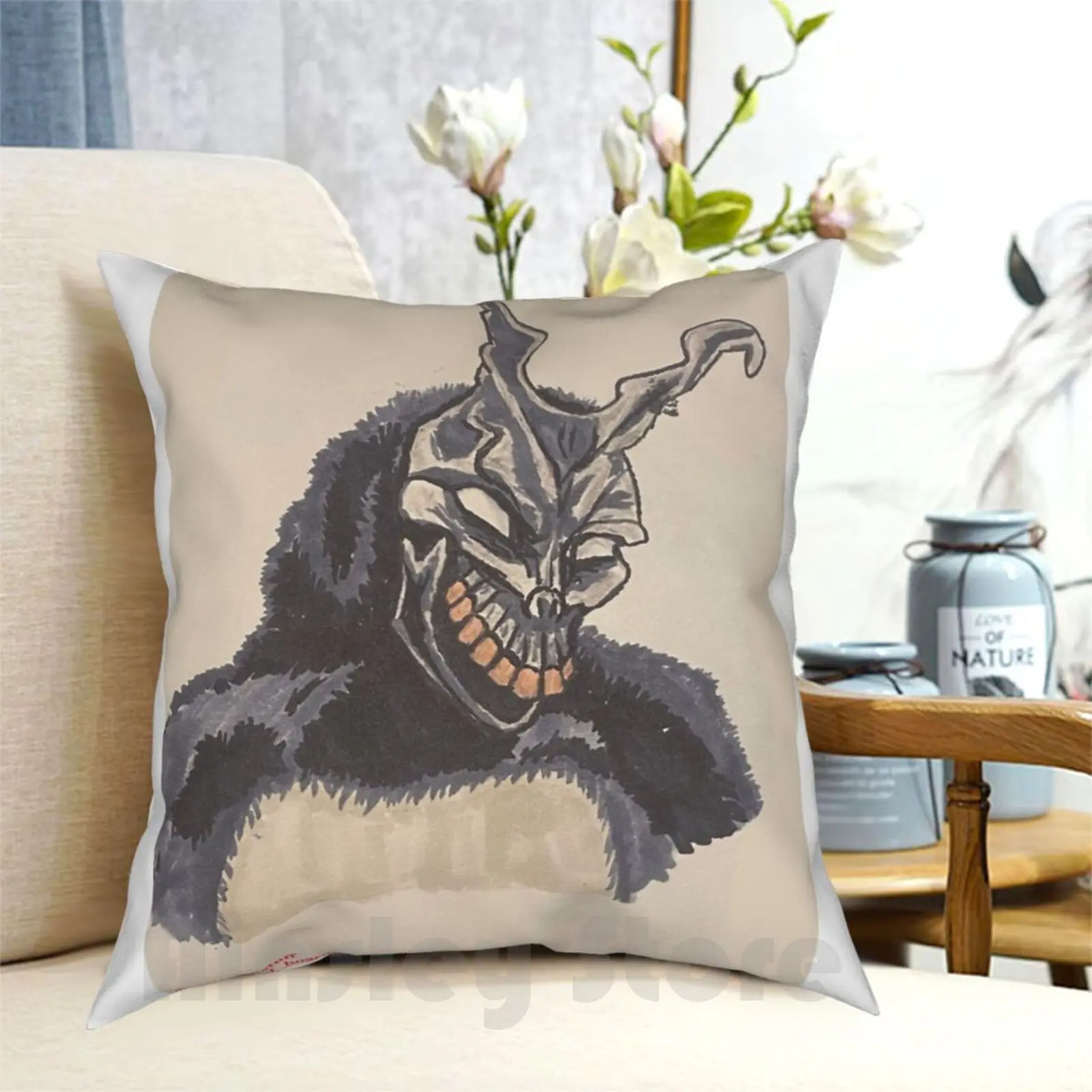 Frank Pillow Case Printed Home Soft DIY Pillow cover Donnie Darko Rabbits Horror Halloween Spooky Movies Horro Movies Sci