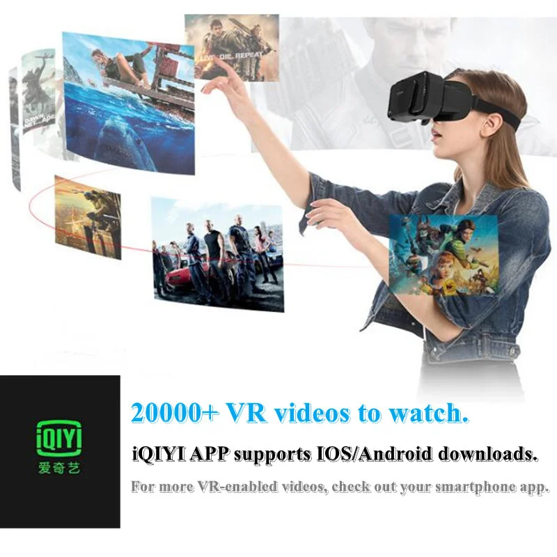 3D 가상 현실 VR 안경, 휴대폰 모바일 스마트폰용, 7 인치 헤드셋 헬멧, 컨트롤러 포함, 게임 와이드 리얼 바이어 고글