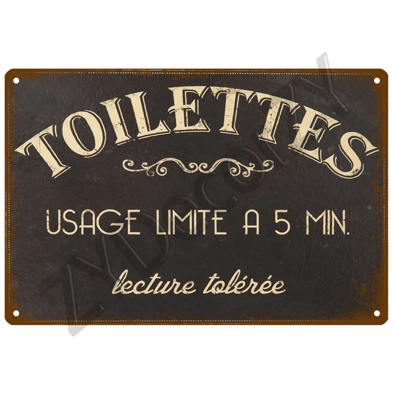 Retro Toilet Tin Sign Poster Vintage Wall Poster Metal Sign Decorative Wall Plate Kitchen Plaque Metal Vintage Decor Accessories