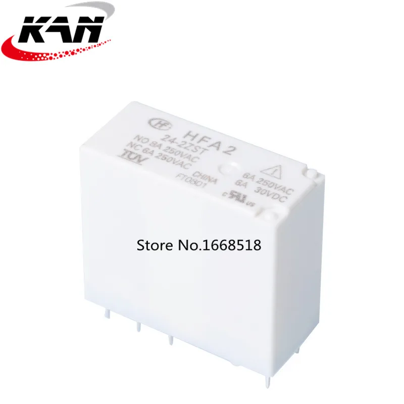 

Free shipping lot (10 pieces/lot) original New HONGFA HF HFA2-24-2ZST 8PINS 8A 24VDC Power Relay