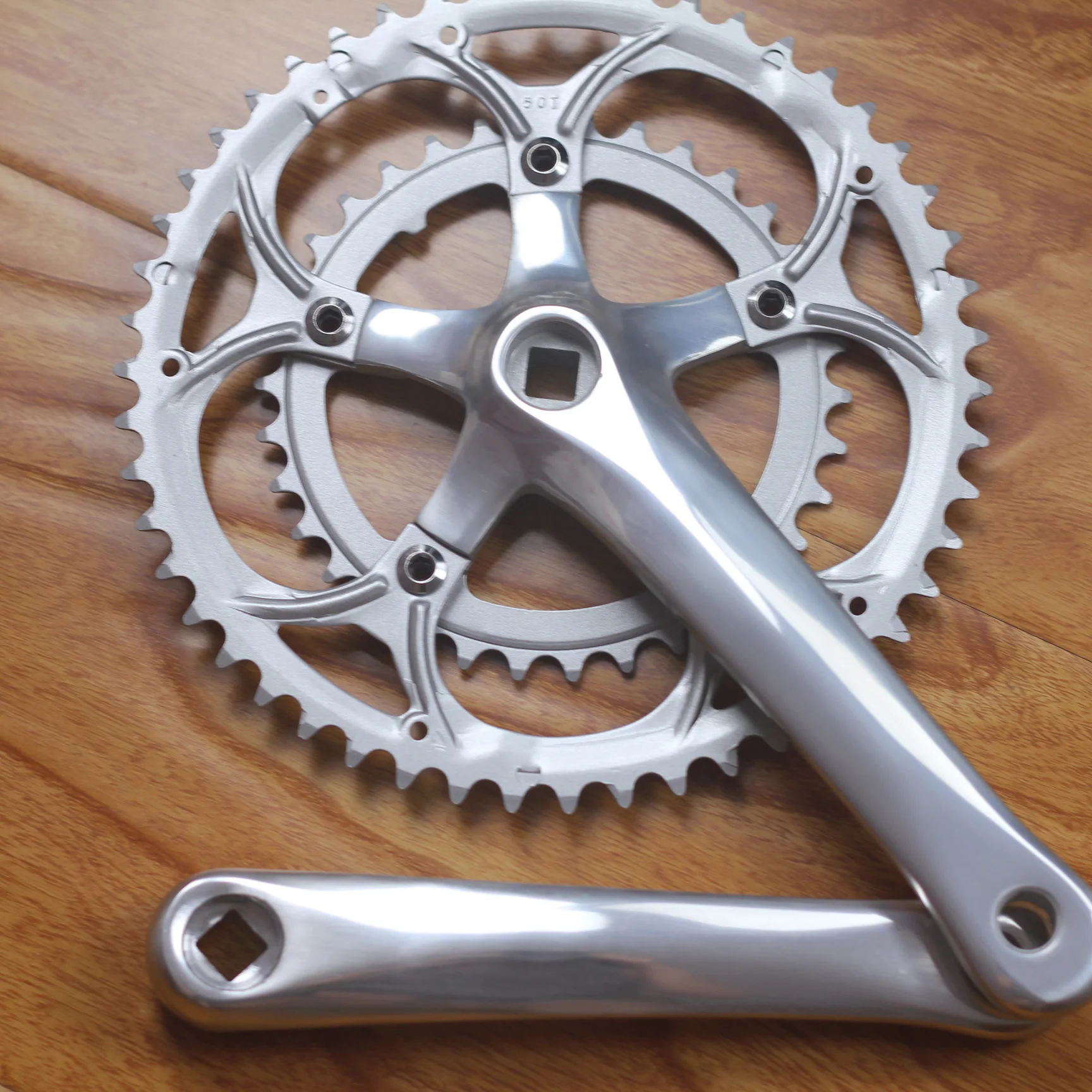 Road Bike Crankset Bicycle Aluminum Alloy 50-34T  8/9S Sprocket Square Hole Racing 170mm Crank Cycling Accessories