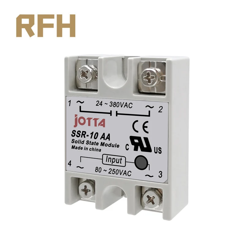 SSR -10AA  25AA 40AA  AC Control AC SSR White Shell Single Phase Solid State Relay Without Plastic Cover