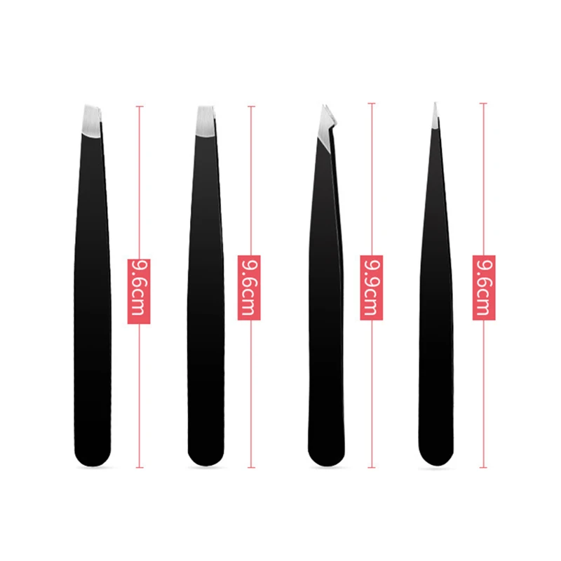 Stainless Steel Eyebrow Tweezer Hair Pluckers Clip Eyebrow Trimmer Eyelash Extension Clip Makeup Beauty Repair For Eyebrow Too