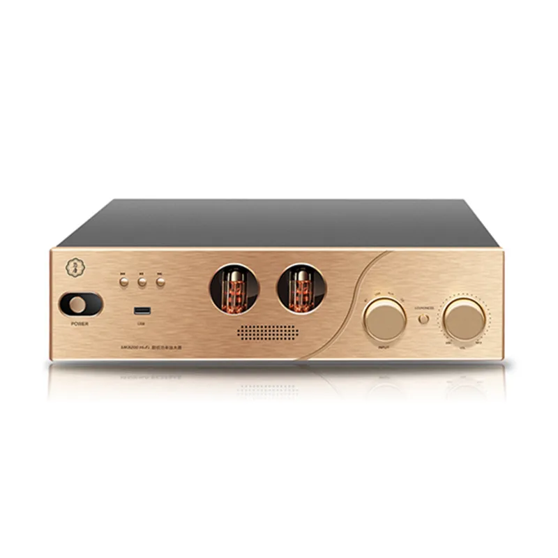 

MK8200 80W+80W HIFI Bluetooth 4JC64JD6 tube pre-amp TTC5200 power tube audio amplifier USB lossless decoding MP3 playback