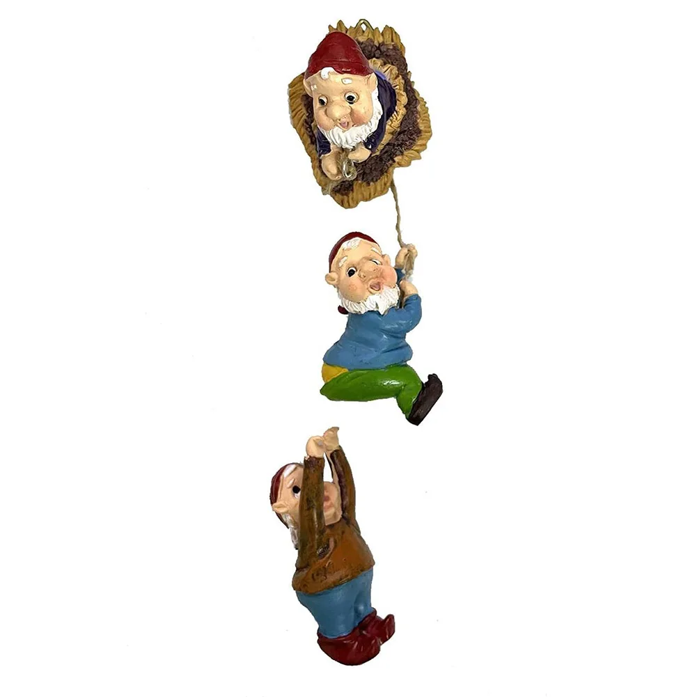 Mini wspinaczka gnomy krasnolud bajki ogród statua miniatury dziedziniec Elf rysunek mikro krajobraz z żywicy odkryty figurka Ornament