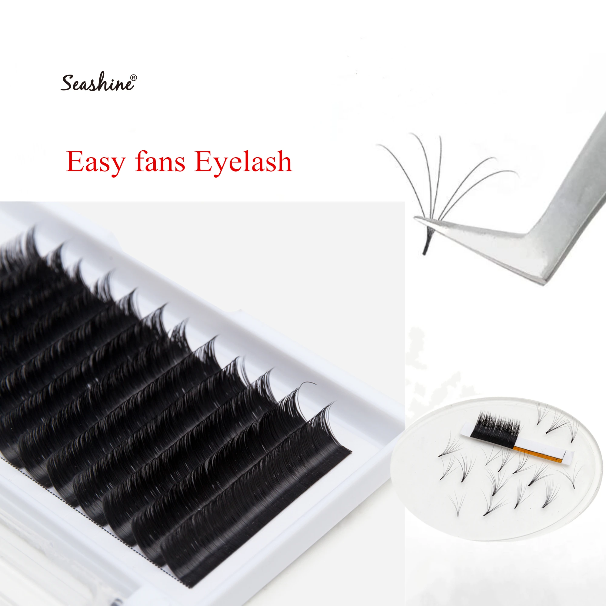 

Ресницы Seashine Easy Fan для наращивания, искусственная норка, быстрое цветение, автоматическое самостоятельное производство, мягкий натуральный макияж