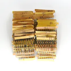 500PCS/LOT 1/2W Power 0.5W 5% Tolerance Carbon Film Resistors Assorted Assortment Kit 1.2 ohm-1M ohm 50 Values Each 10PCS