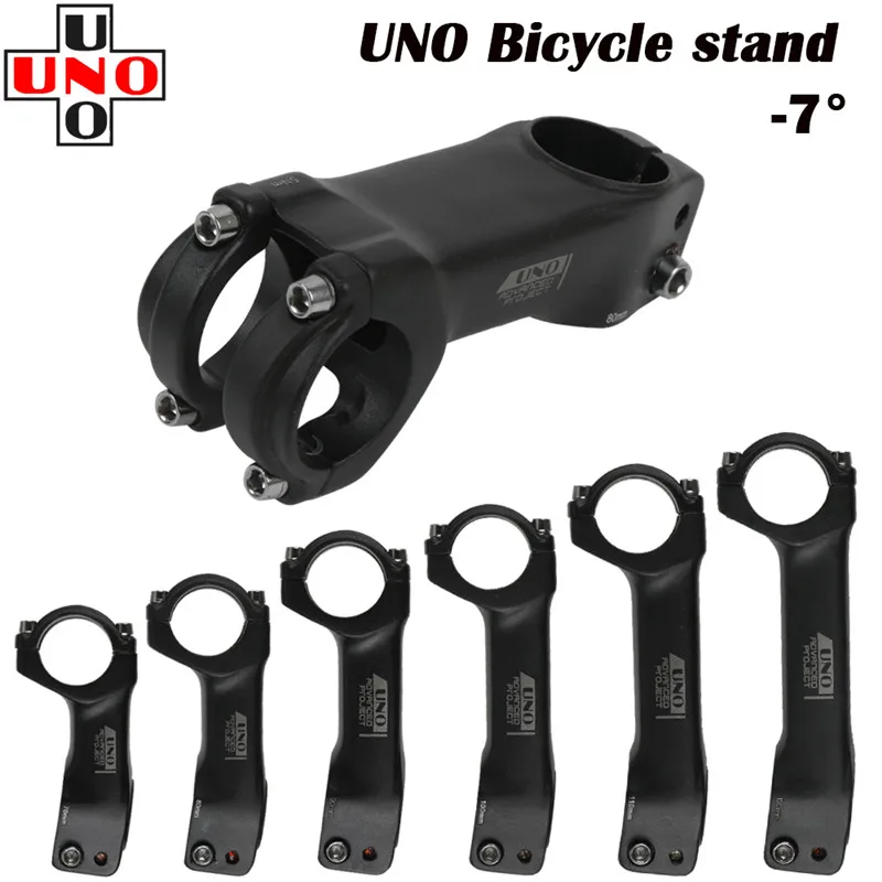 

UNO Ultralight Bike Stems 7 Degree MTB Road Bicycle Stem 31.8mm 70/80/90/100/110/120mm Mountain Bicycle Power Parts