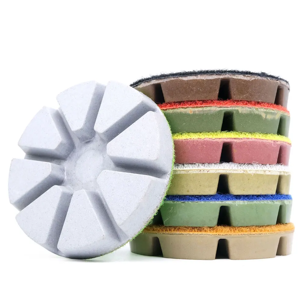 

7 Pcs/Set 3 Inch Diamond Floor Polishing Pads Stone Granite Marble Concrete Floor Renew Sanding Discs Repair Resin Bond Abrasive