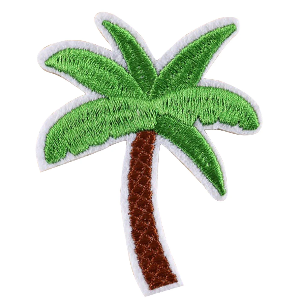 HOT SALES！！！New Arrival 5Pcs Coconut Palm Tree Embroidered Patch Iron on Patch DIY Sewing Applique Wholesale Dropshipping