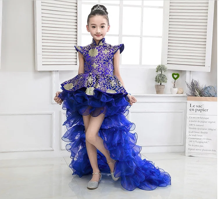 Children\'s Jazz Dance Costumes Girls Hosts Dresses Models Catwalk Shows Girls Princess Dresses kids girls top dance costumes