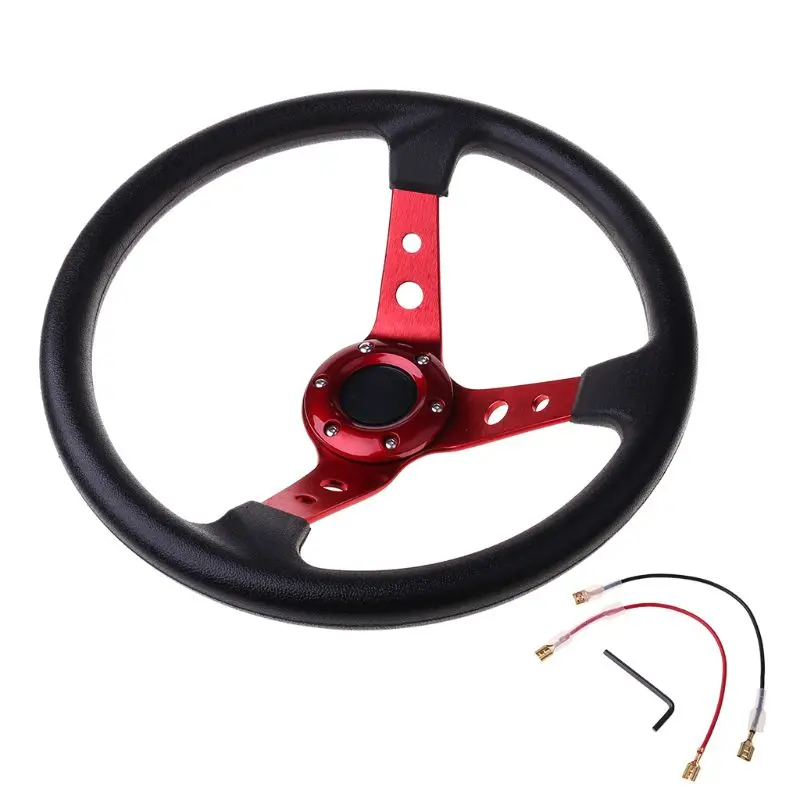 Sport Steering Wheel Universal 4 Inch PVC Leather Auto Racing Steering Wheels