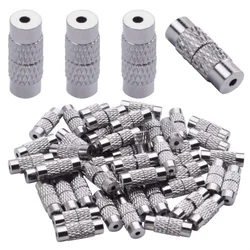 20pcs 12x4mm Brass Screw Clasps Barrel Clasps Cord End Caps Jewelry End Tips Connectors for Bracelet Necklace Making Accessories