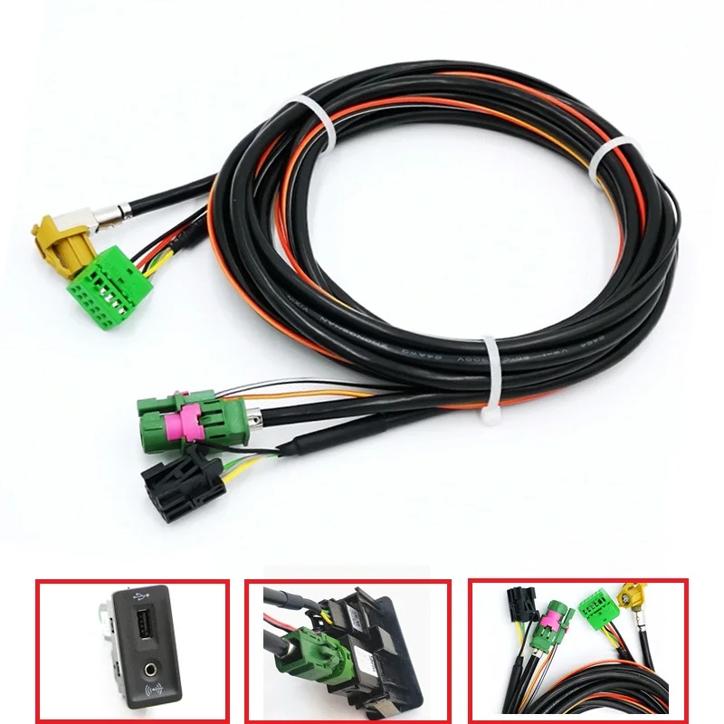 Car interior Carplay MDI AMI USB AUX Socket Adapter Cable Harness Wire Plug accessories For Golf 7 MK7 VII