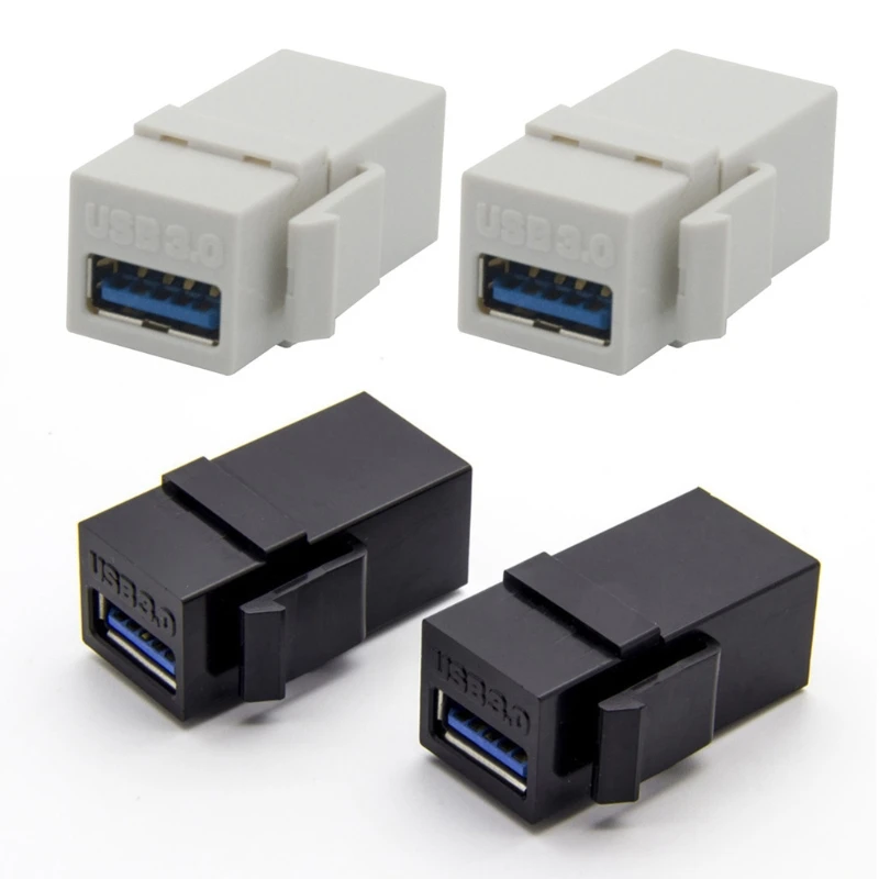 2PCS USB 3.0 A Female to A Female Extension Keystone Jack Coupler Connector Adapter Converter