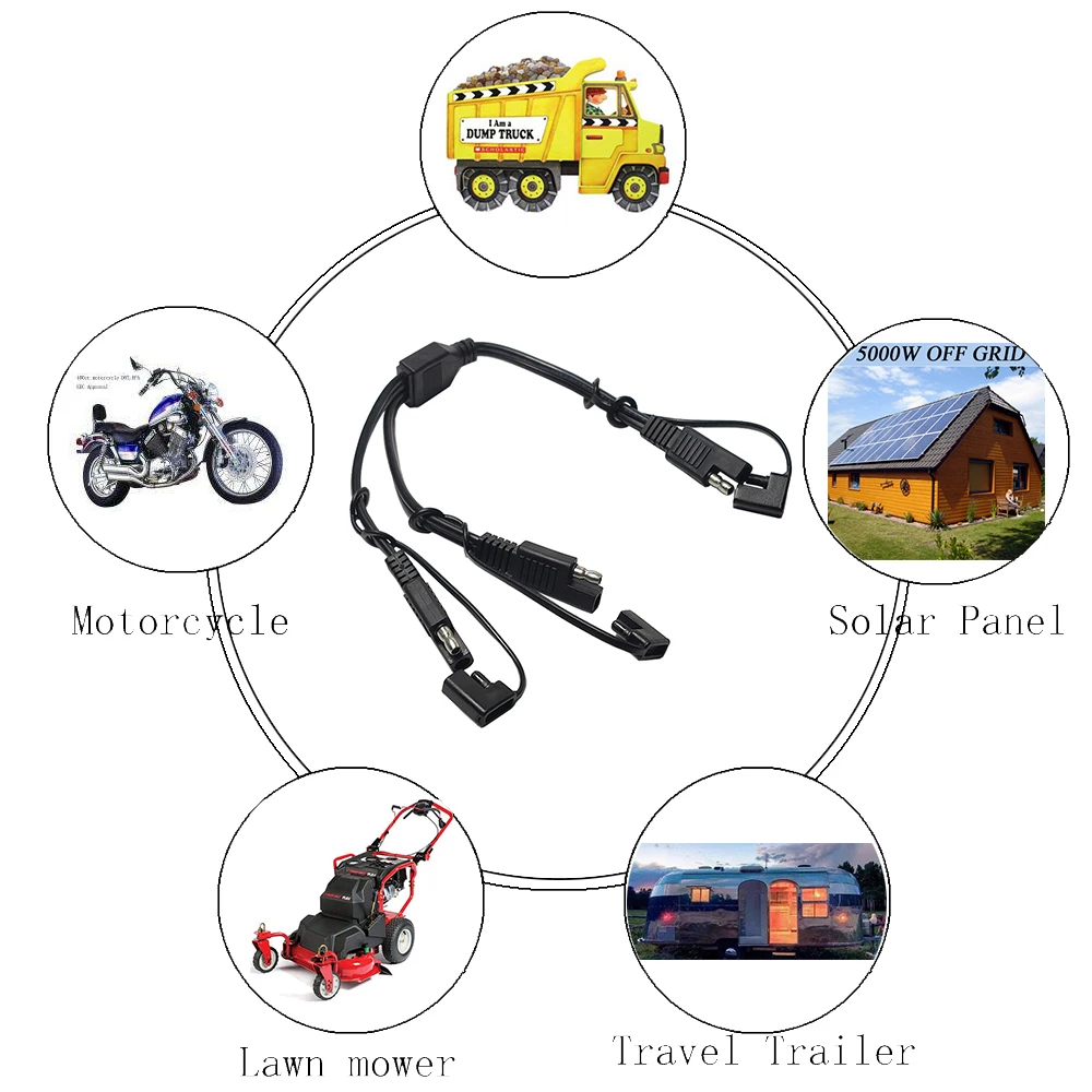 JKM 105 ℃ SAE 1 a 2 cavo a sgancio rapido cavo di prolunga di alimentazione per ricarica batteria moto per camper, Yacht, Radio