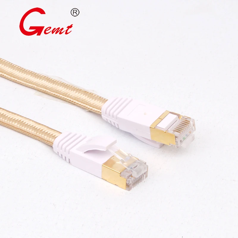 

cable ethernet cat 7 RJ45 Ethernet Cable Shielded Pure copper Gold braided Cable LAN Network Ethernet Cable Internet Cord Gold