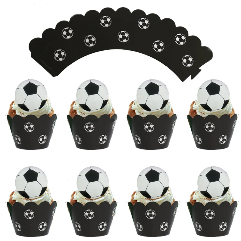 Fußball Party Liefert und Dekorationen Cupcake Topper für Fußball Thema Geburtstag Partei Liefert kuchen Dekorationen Kits