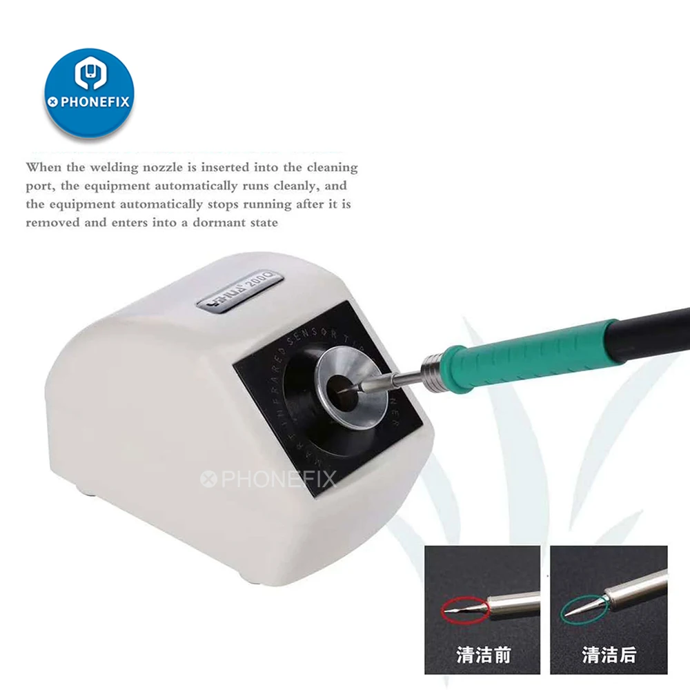 

YIHUA 200Q Infrared Sensor Cleaning Tools for Soldering Iron Tips Cleaning Welding Tips Cleaning Machine for Welding Iron Tips