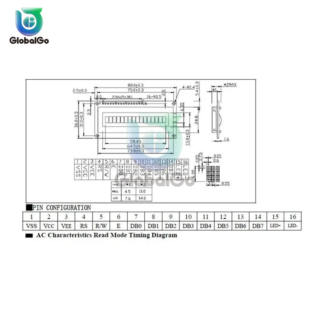 1601 หน้าจอ LCD บอร์ด 16X1 ตัวอักษรดิจิตอล LED จอแสดงผล LCD โมดูล LCM STN SPLC780D KS0066 5V แถวบอร์ดอินเตอร์เฟซ