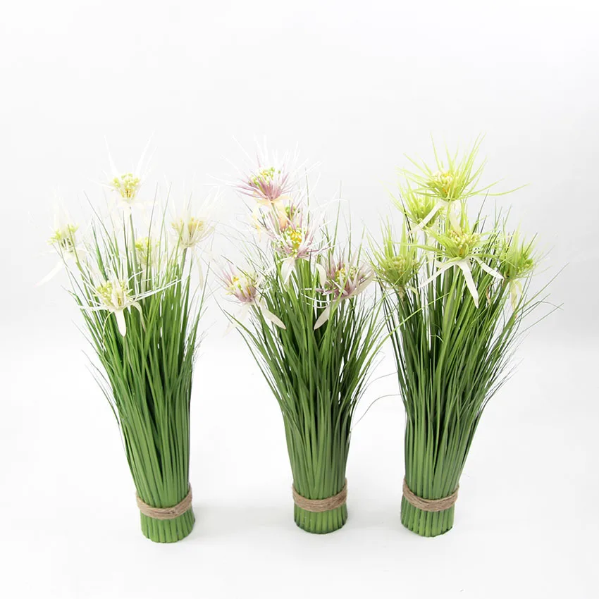 60CM Green Onion Grass Artificial Plants For Home Decor Plastic Fake Tree With Flowers Outdoor Decorations For Garden