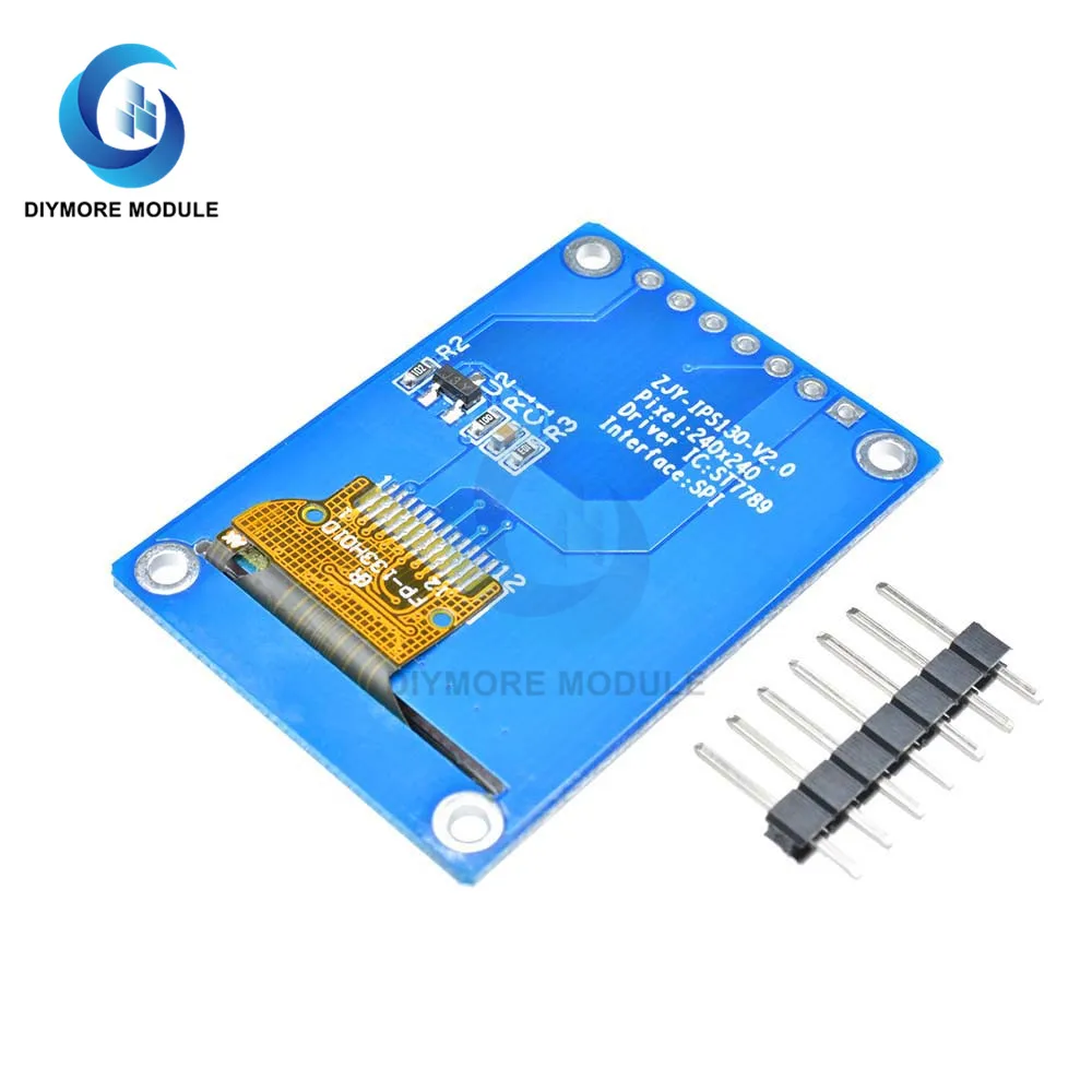 1.3 inch IPS LCD Screen Module HD TFT ST7789 Drive 240*240 SPI Interface Communication Full Color OLED Display for Raspberry Pi