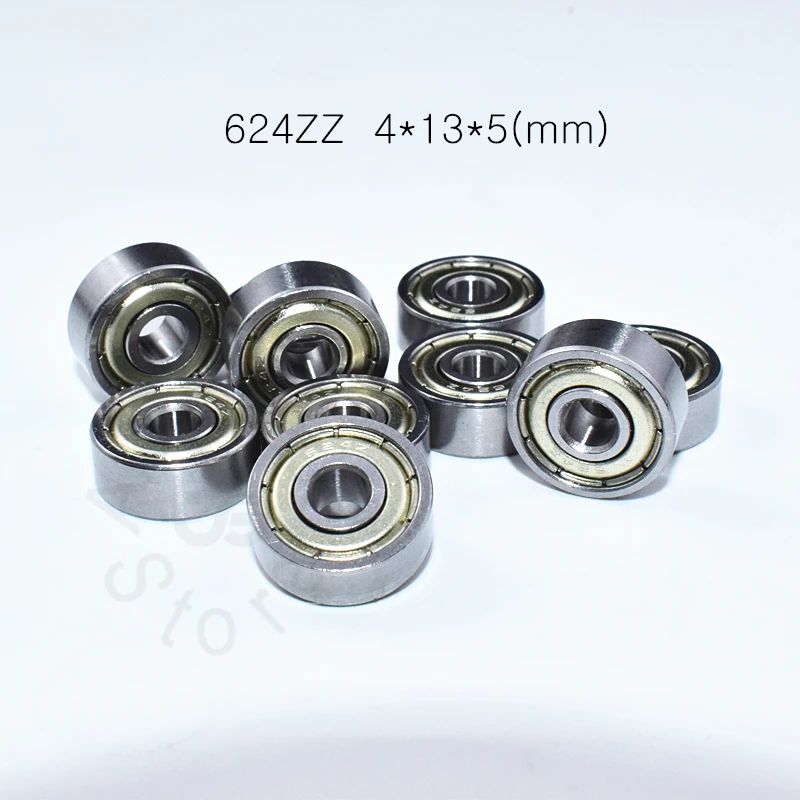 Carbon steel 624 624ZZ 4*13*5(mm) 10pieces bearing free shipping bearings metal Sealed Bearing Economical practical