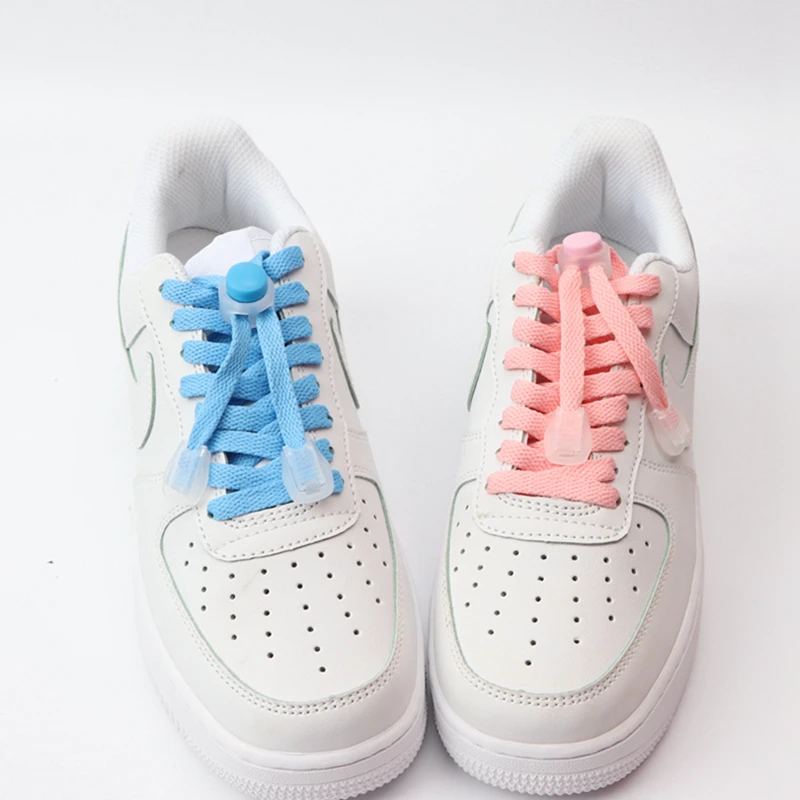 Klassische Schnürsenkel mit Schnallenverschluss, flache Schnürsenkel ohne Binden für Sneaker, Kinder und Erwachsene, schnelle und bequeme Schnürsenkel für Schuhe, Zubehör – Detail 15