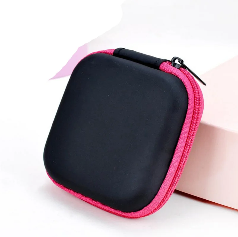 Portable Earphone Box Case Electronic SD Card USB Cable Phone Data Line Packing Box Organizer Charge Cable Bag Coin Bag Wallet