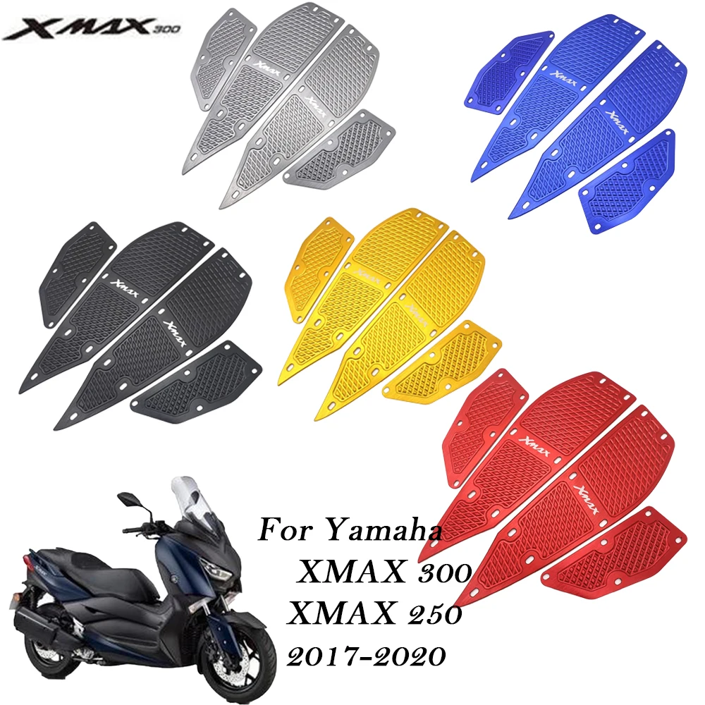 

Motorcycle CNC Foot Rests Step Footrest Footpads Pedals Plate Cover Fit For Yamaha XMAX 300 X-MAX 250 300 2017-2020 2018 2019